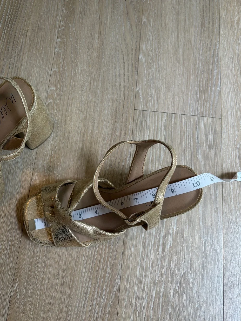 Wild Pair Metallic Gold Chunky Block Heels